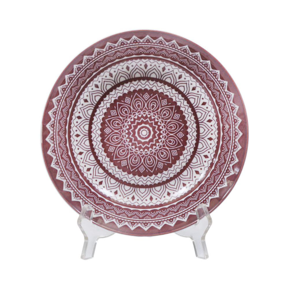 PLATE DEEP COLOR FULL MAHROON Default Title - MamasJan Crockery