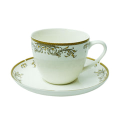 CUP & SAUCER BONE CHINA 146-03209 MT (Pack of 6) Default Title - MamasJan Crockery