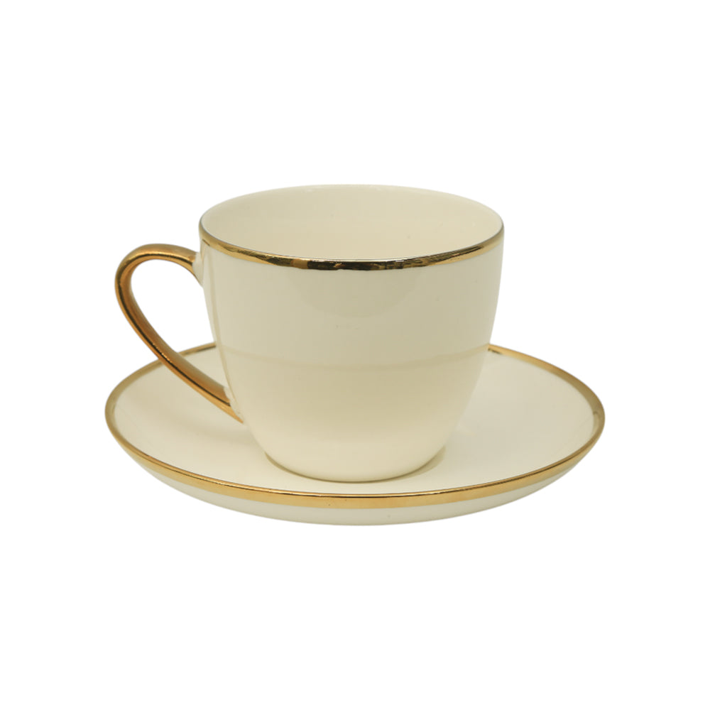 CUP SAUCER BONE CHINA GGK SH146 KF (Pack of 6) Default Title - MamasJan Crockery