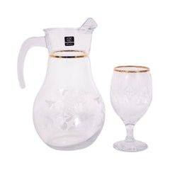 WATER SET 7PC PSB HAND CUT GOLD BISTRO 96933-00201 Default Title - MamasJan Crockery