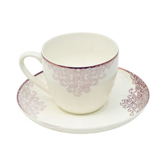 CUP SAUCER BONE CHINA SH146 02687 KF (Pack of 6) Default Title - MamasJan Crockery