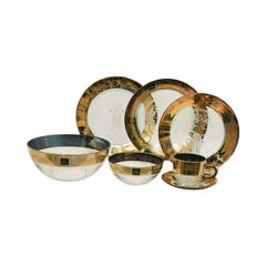 DINNER SET 38PC PSB HOME & TABLE CUTTING GOLD DSG-HGA12 Default Title - MamasJan Crockery
