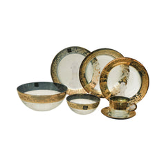 DINNER SET 38PC PSB HOME & TABLE CUTTING GOLD DSG-HGA35 Default Title - MamasJan Crockery