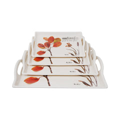 TRAY SET 4PC MELAMINE BONE Default Title - MamasJan Crockery