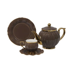 TEA SET 24PC JOHN BROS MORE & MORE W2265 BROWN AW Default Title - MamasJan Crockery