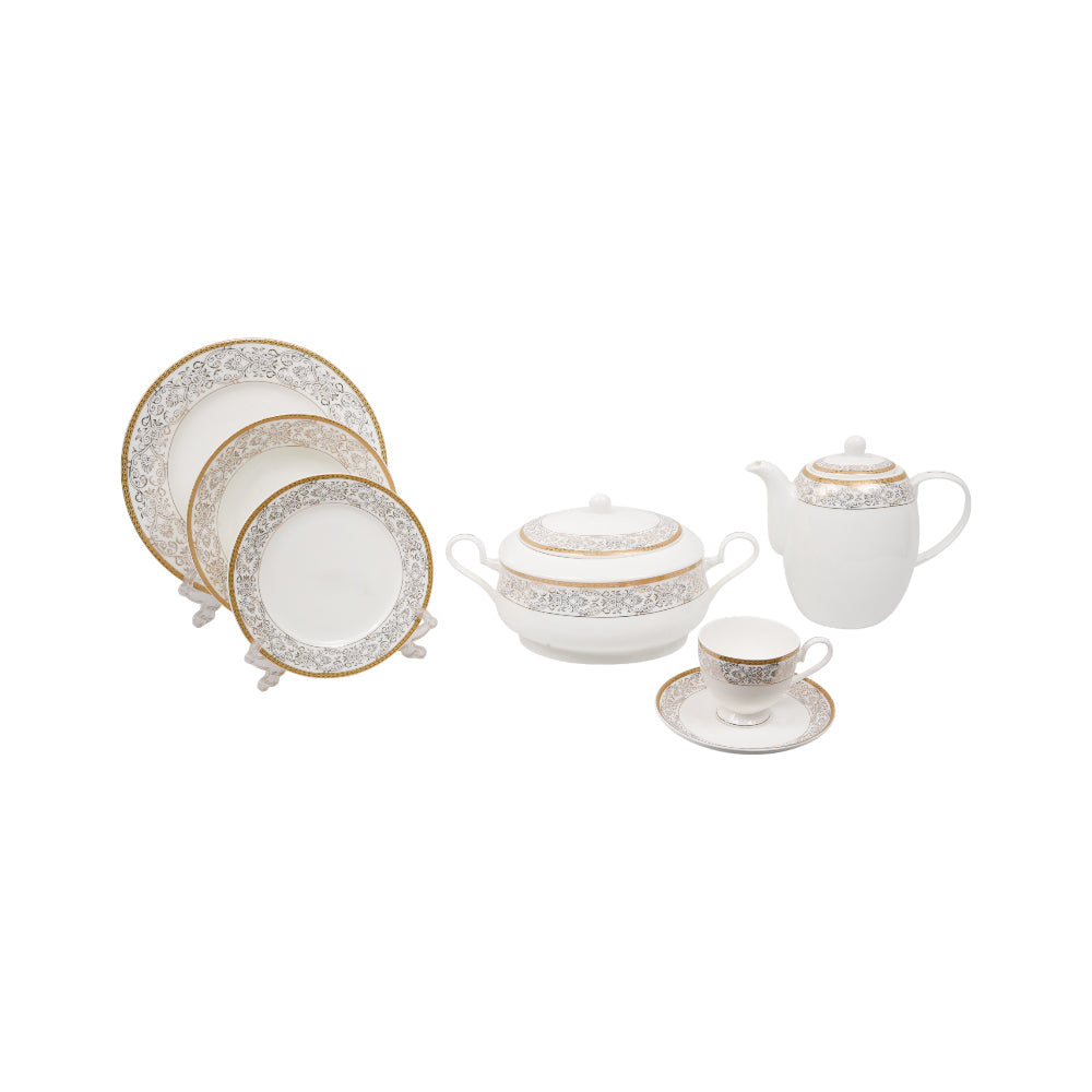 DINNER SET 61PC SUPERBONE JT001 RC Default Title - MamasJan Crockery