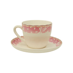 CUP & SAUCER BONE CHINA 146-02763 RC (Pack of 6) Default Title - MamasJan Crockery