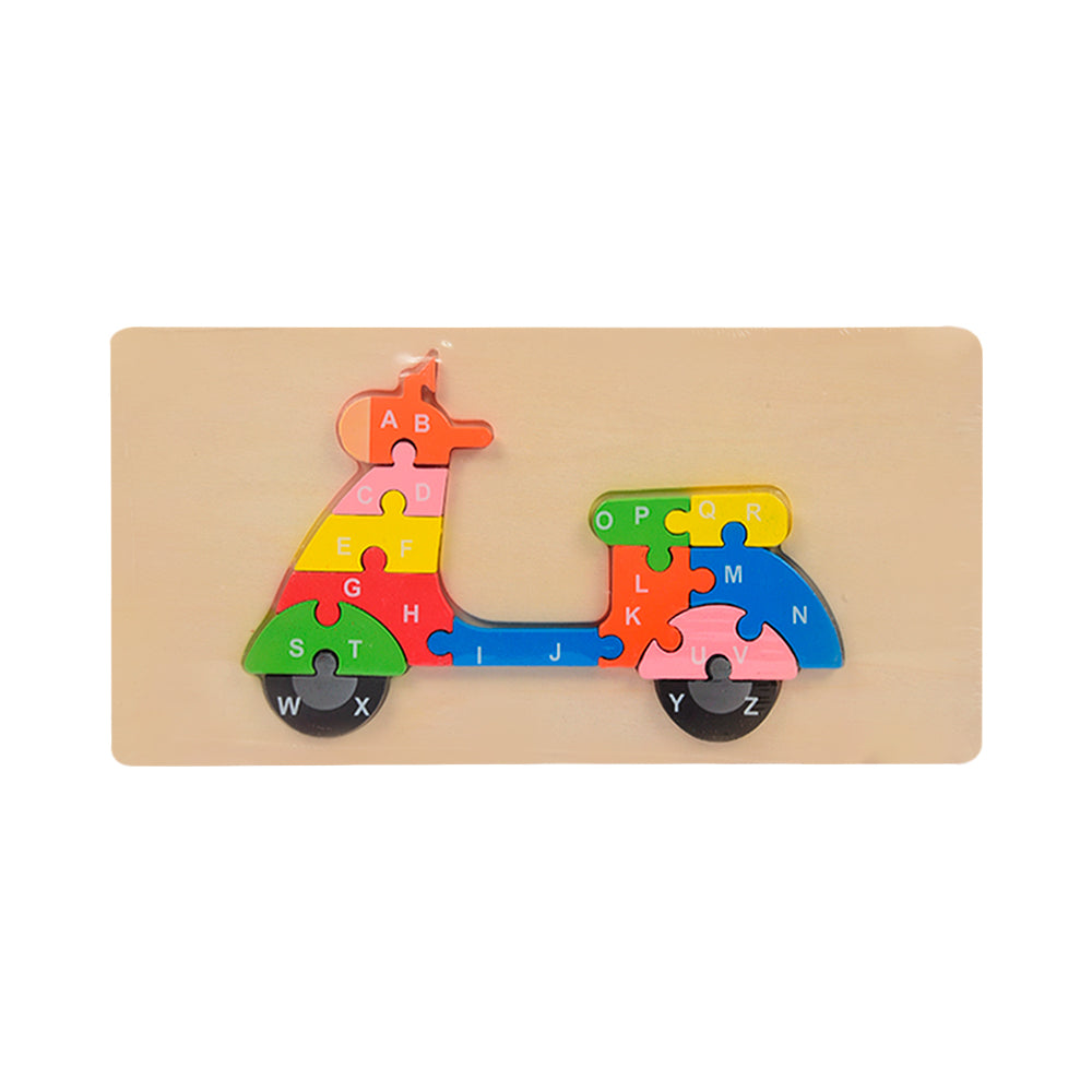 WOODEN PUZZLE BOARD ABC SCOOTER Z.B Default Title - MamasJan Toys