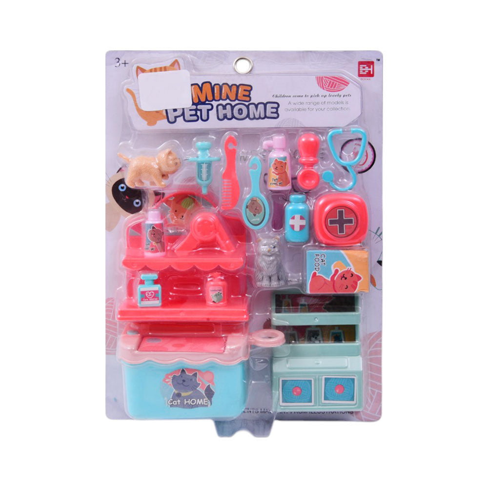 832-91 MINE PET HOME KITCHEN SET IN CARD Default Title - MamasJan Toys