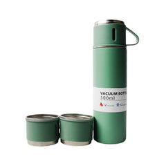 1610-15 SS VACCUM WATER BOTTLE W 2 CUPS 500ML Default Title - MamasJan Toys