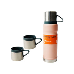 1610-15 SS VACCUM WATER BOTTLE W 2 CUPS 650ML Default Title - MamasJan Toys