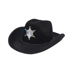008B H-W COW BOY CAP BLACK Default Title - MamasJan Toys