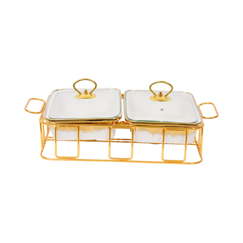 DONGA SET 2PC PORCELAIN SQUARE SL24300CW Default Title - MamasJan Crockery