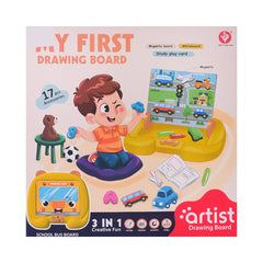 050-62 MAGNETIC DRAWING BOARD YELLOW Default Title - MamasJan Toys
