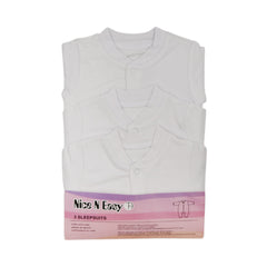 BOYS L/S 3PC SLEEP SUIT W/O SOCKS WHITE N&E MZS-24 N.B HC-02 Default Title - MamasJan KidsWear