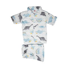 BOYS S/S 2PC SLEEPING SUIT MZS-24 2-3 YEAR THAI Default Title - MamasJan KidsWear