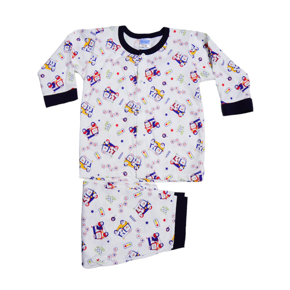 BOYS L/S 2PC PAJAMA SUIT MZS-24 12-18M THAI BL159 Default Title - MamasJan KidsWear