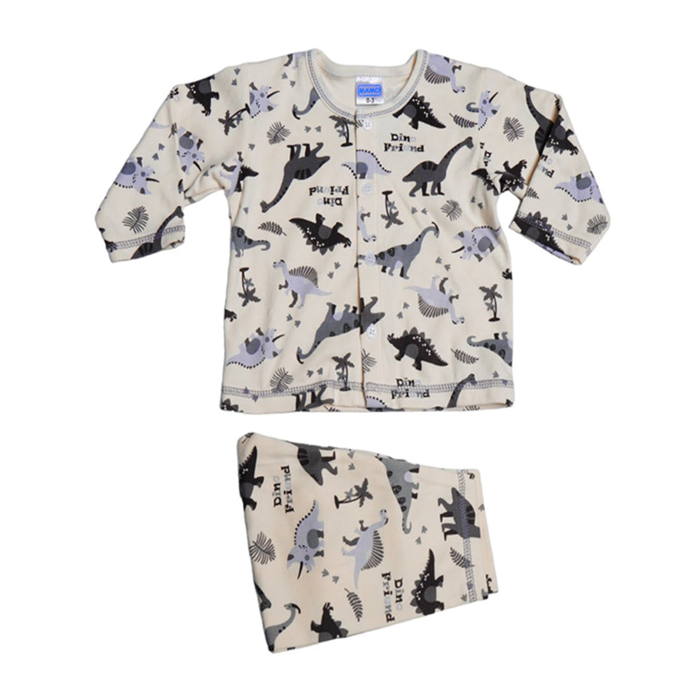 BOYS L/S 2PC PAJAMA SUIT MZS-24 0-3M THAI BL324-325 Default Title - MamasJan KidsWear