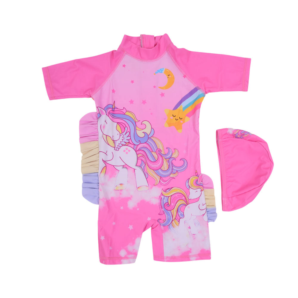GIRLS SWIMMING COSTUME MZS-24 MEDIUM 100800 THAI Default Title - MamasJan KidsWear