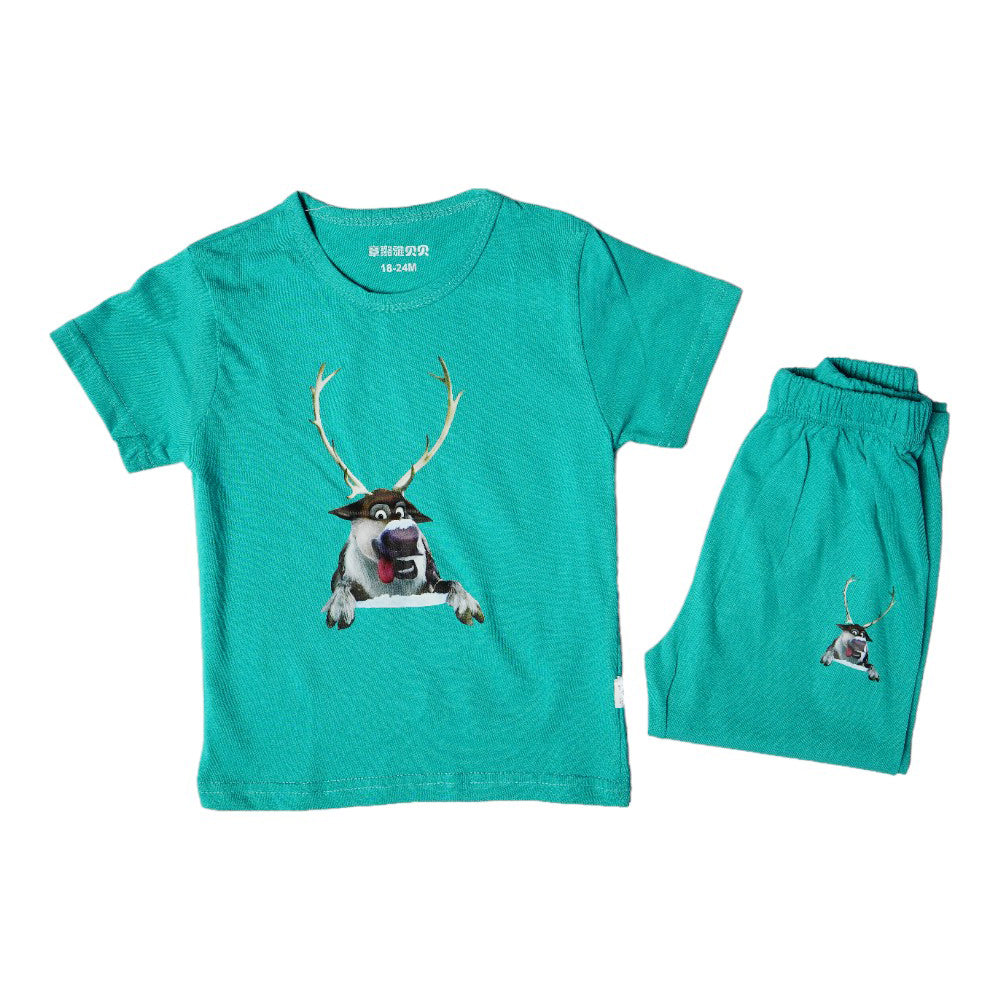 BOYS S/S 2 PCS SLEEPING SUIT MZS-24 18-24 M 5637 Default Title - MamasJan KidsWear
