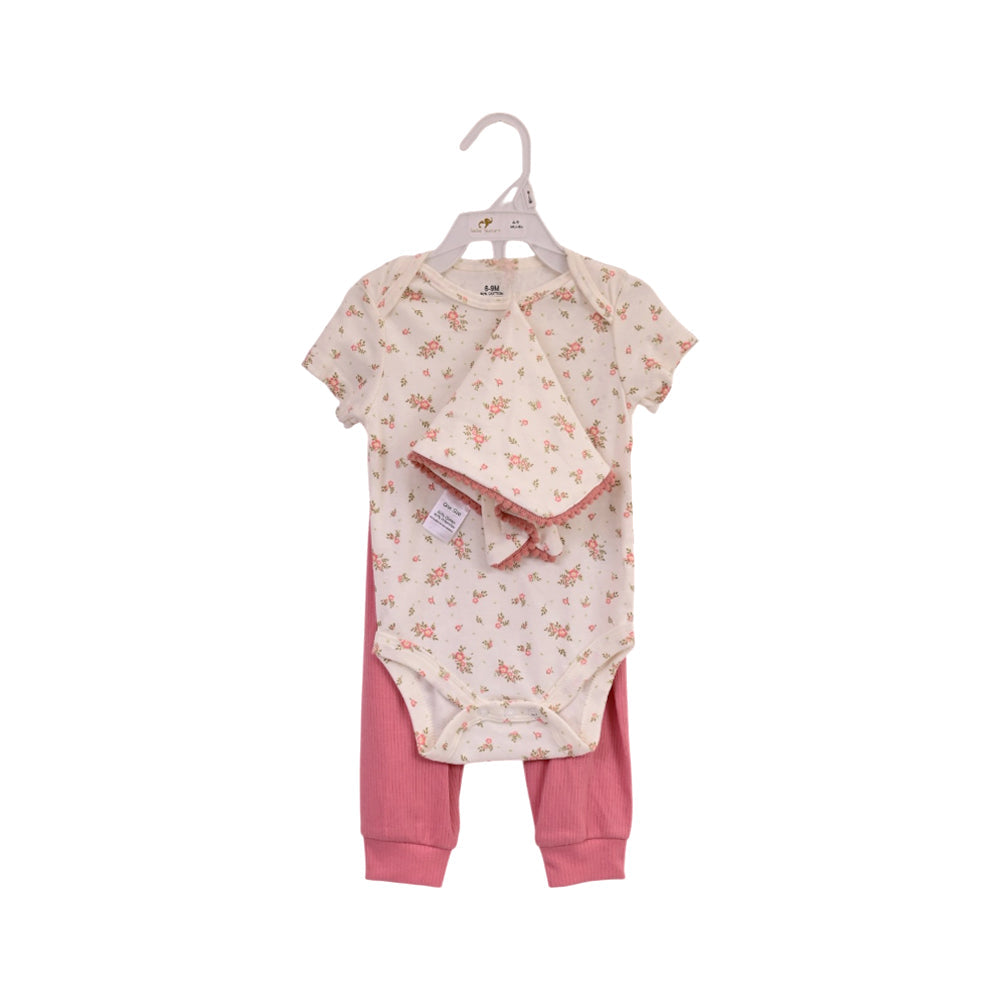 GIRLS S/S 3PC BODY SUIT MZS-24 6-9M BP11216 Default Title - MamasJan KidsWear