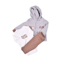 BOYS L/S 3PC PAJAMA SUIT HOODED MZW-24 N.B 239-016 THAI Default Title - MamasJan KidsWear