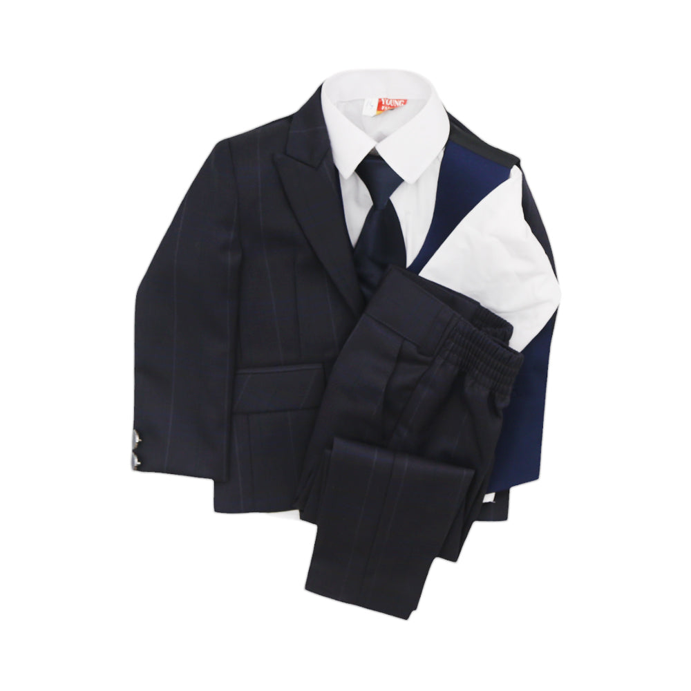 BOYS L/S 5PC PANT COAT SUIT MZW-24 9-12M 150/46 Default Title - MamasJan KidsWear