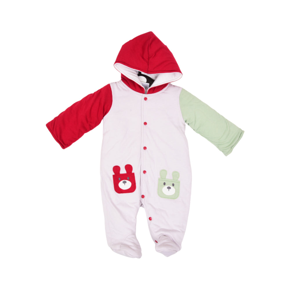 BOYS L/S QUILTED ROMPER HOODED MZW-24 6-9M 241-002 Default Title - MamasJan KidsWear