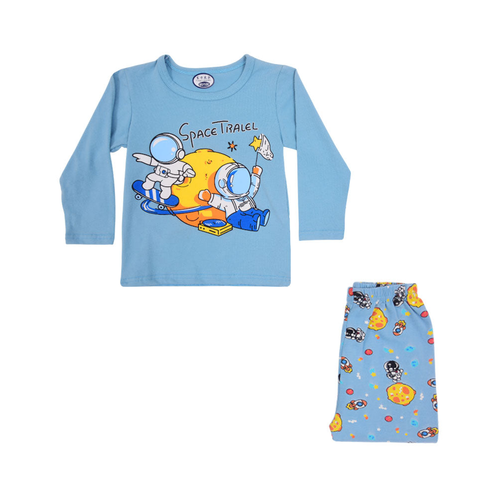 BOYS L/S 2PC SLEEPING SUIT CHR MZW-24 12-18M N-4 Default Title - MamasJan KidsWear