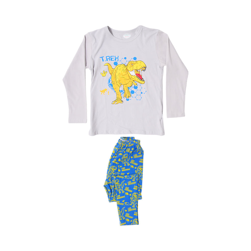 BOYS L/S 2PC SLEEPING SUIT CHR MZW-24 7-8 YEAR N-9 Default Title - MamasJan KidsWear