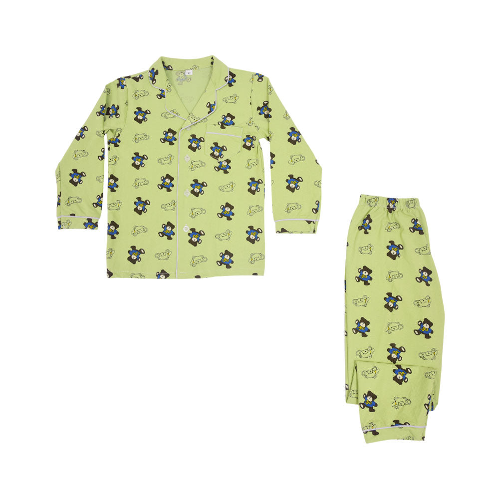 BOYS L/S 2PC SLEEPING SUIT F/O MZW-24 4-5 YEAR NO10 Default Title - MamasJan KidsWear