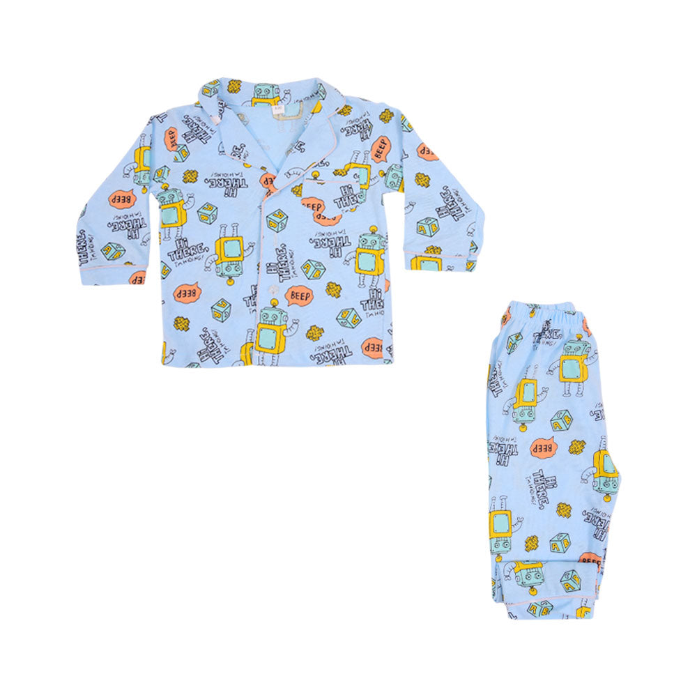 BOYS L/S 2PC SLEEPING SUIT F/O MZW-24 12-18M NO15 Default Title - MamasJan KidsWear