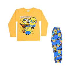 BOYS L/S 2PC SLEEPING SUIT CHR MZW-24 4-5 YEAR N-18 Default Title - MamasJan KidsWear