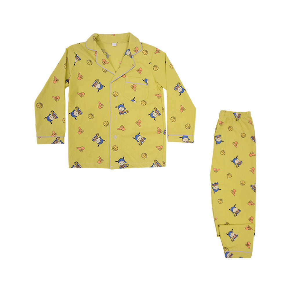 BOYS L/S 2PC SLEEPING SUIT F/O MZW-24 5-6 YEAR NO23 Default Title - MamasJan KidsWear