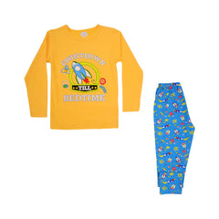 BOYS L/S 2PC SLEEPING SUIT CHR MZW-24 5-6 YEAR N-22 Default Title - MamasJan KidsWear