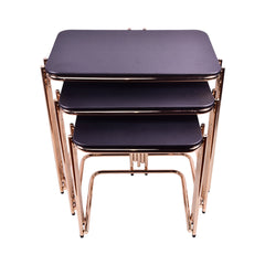 TABLE DELUXE GOLDEN BLACK 3 PCS SET Default Title - MamasJan Household