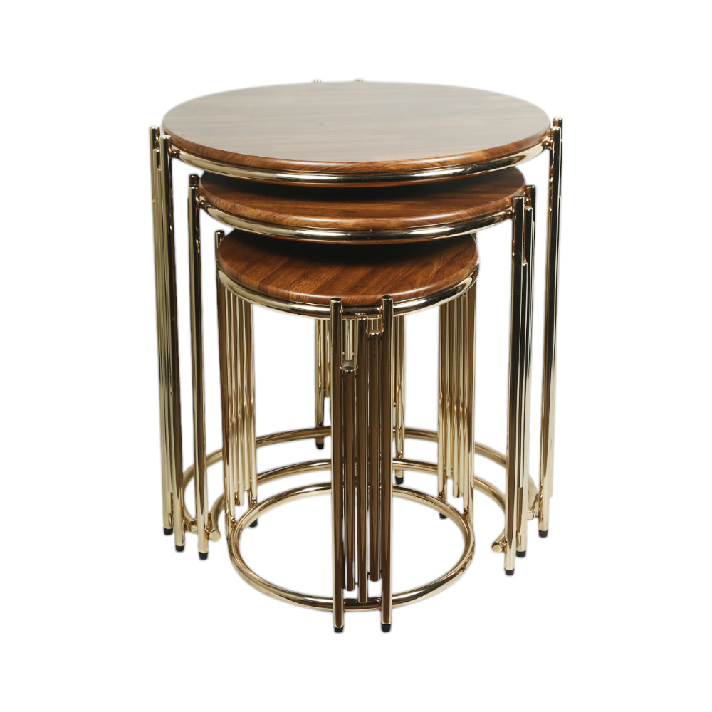 TABLE ROUND PANJA MASA 3 PCS SET Default Title - MamasJan Household