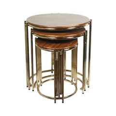 TABLE ROUND PANJA MASA 3 PCS SET Default Title - MamasJan Household