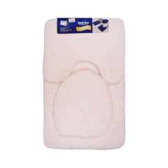BATH MAT 3PC SET IR OFF-WHITE 1030-4 Default Title - MamasJan Household