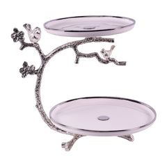 DISH CAKE 2 TIER ORCHID WB-1075 Default Title - MamasJan Décor