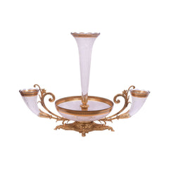 BOWL CRYSTAL BRASS H-B09-3009A JSC04-20 Default Title - MamasJan Decoration