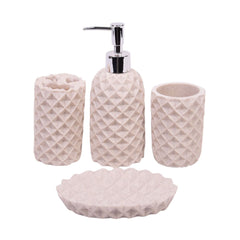 BATHROOM SET 4PC IR SMS-195 Default Title - MamasJan Decoration