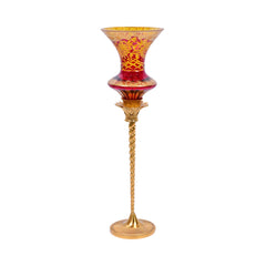 VASE CRYSTAL BRASS IR H2-GC2005-2 EAC144A1-C59 Default Title - MamasJan Decoration