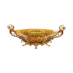 BOWL CRYSTAL BRASS IR EB3057-1 EAC-146A1-C38 Default Title - MamasJan Decoration