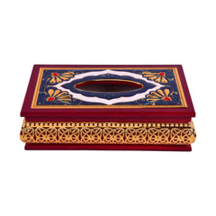 TISSUE BOX WOODEN A-1003 Default Title - MamasJan Décor