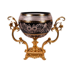 BOWL CANDY CRYSTAL BRASS IR EJ22011-3 EA238-A1-C71 Default Title - MamasJan Decoration