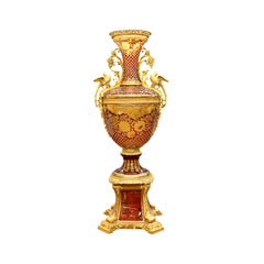 VASE CRYSTAL BRASS IR EV21032-4 EAC-144A1-C59 Default Title - MamasJan Décor