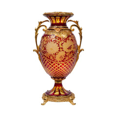 VASE CRYSTAL BRASS IR E21010-1 EAC-144A1-C59 Default Title - MamasJan Decoration