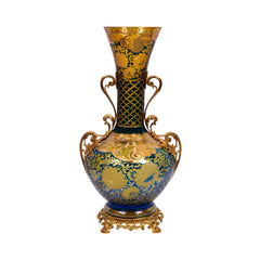 VASE CRYSTAL BRASS IR H-V51-1046 EAC-144A1-C58 Default Title - MamasJan Decoration