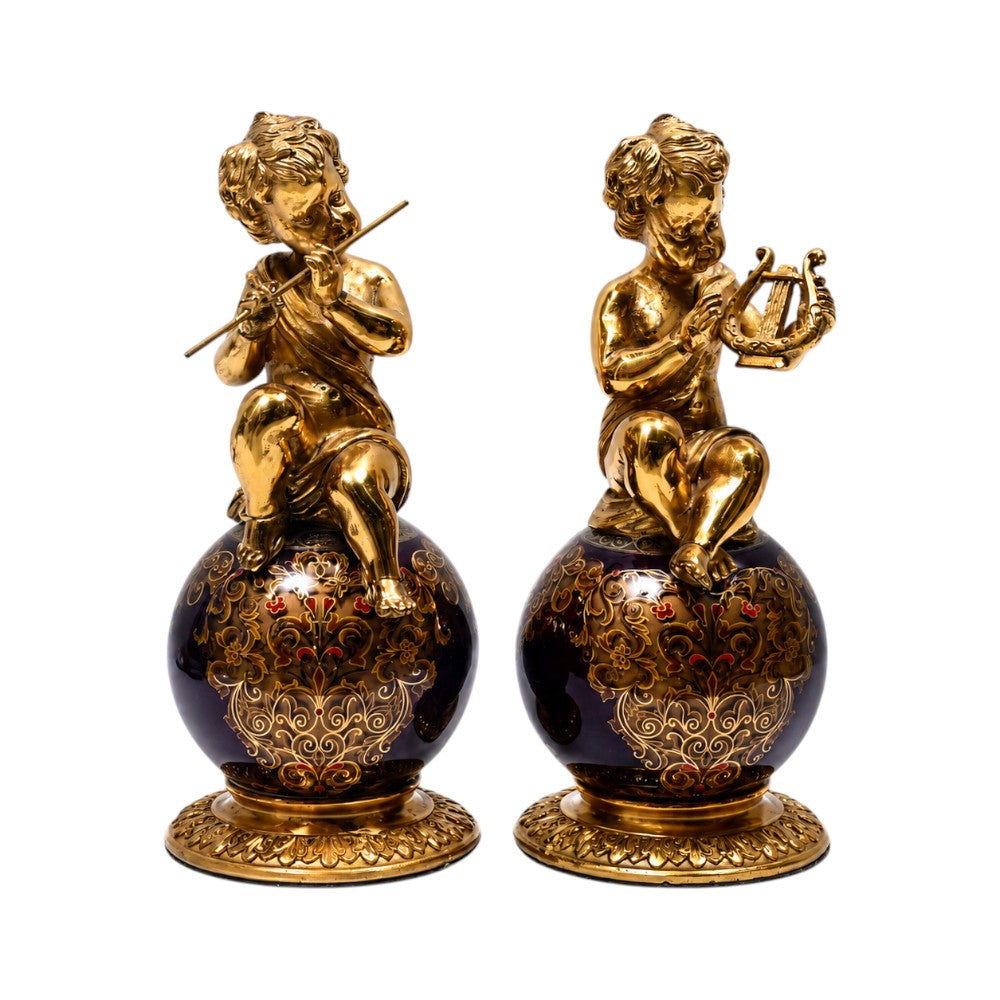FIGURE CRYSTAL CRYSTAL BRASS IR EC24024-1 PA08-2-C33 Default Title - MamasJan Décor